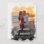 Photo de neige Cartes de Faire-part de grossesse d (Devant)