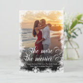 Photo de neige Cartes de Faire-part de grossesse d (Debout devant)