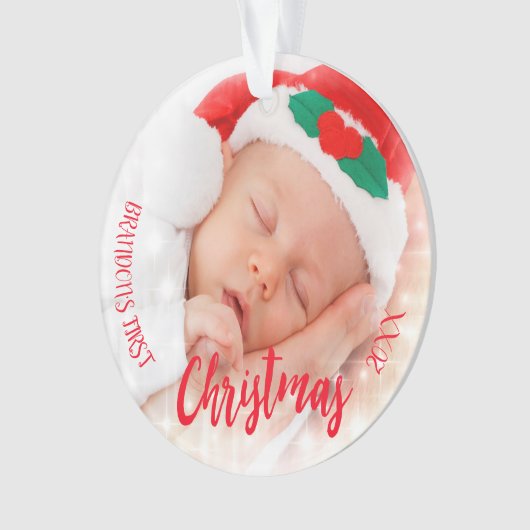 Photo de Noël 1er bébé (devant)