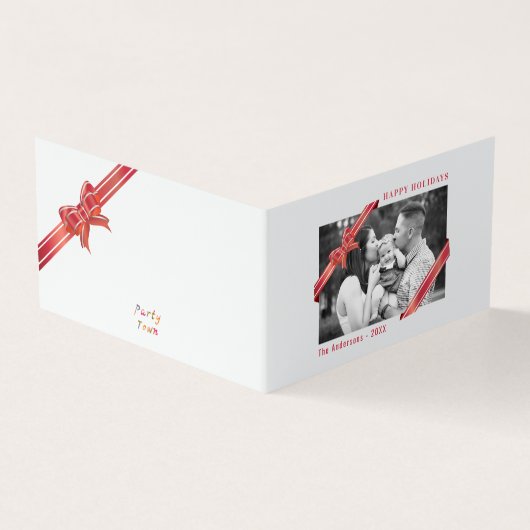 Photo de Noël Apple Red Ribbon (Outside)