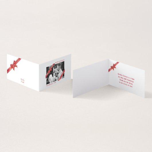 Photo de Noël Apple Red Ribbon (Inside and Outside)