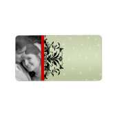 Photo de Noël Bee Swirl Étiquette de adresse - (Devant)