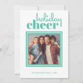 Photo de Noël Carte de vacances verte (Devant)