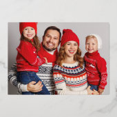 Photo de Noël Collage Gold Foil Carte de vacances (Verso)