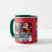 Photo de Noël Cute Famille Café Mug (Devant gauche)