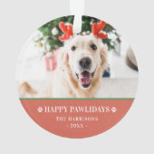 Photo de Noël de chien Joyeux Pawlidays (dos)