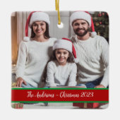 Photo de Noël de famille Ornement (Devant)