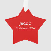 Photo de Noël de la frontière rouge (dos)