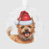 Photo de Noël de l'australien Terrier Dog (dos)