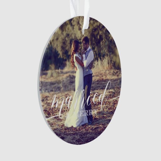 Photo de Noël du Mariage marié et joyeux (devant)