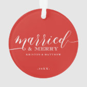 Photo de Noël du Mariage marié et joyeux (dos)