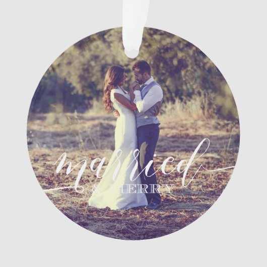 Photo de Noël du Mariage marié et joyeux (devant)