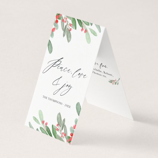 Photo de Noël Holly Jolly aquarelle (Front)