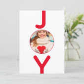 Photo de Noël joie blanc rouge carte de script mod (Debout devant)