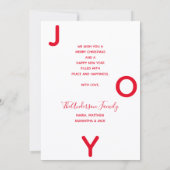 Photo de Noël joie blanc rouge carte de script mod (Dos)