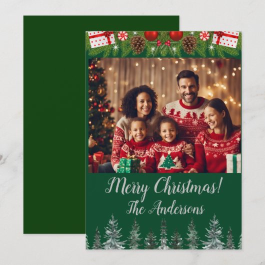 Photo de Noël Joyeux Noël ! Carte de Noël (Devant / Derrière)