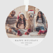 Photo de Noël minimale | Portrait de famille moder (dos)