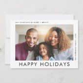 Photo de Noël moderne Carte Joyeuse Vacances (Devant)