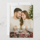 Photo de Noël Moderne Elégante Carte de vacances (Devant)