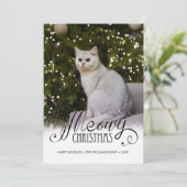 Photo de Noël moderne Meowy Chat Pet Carte de vaca (Debout devant)