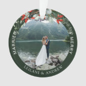 Photo de Noël nouvelle aquarelle Holly Green (devant)