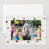 Photo de Noël Personnaliser la carte "Ornements/Ét (Devant / Derrière)