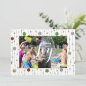 Photo de Noël Personnaliser la carte "Ornements/Ét (Debout devant)