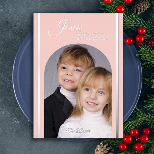 Photo de Noël religieuse Carte à huile de Jésus Bl