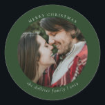 Photo de Noël simple<br><div class="desc">Sticker photo de Noël simple. Changez les photos pour les remplacer par les vôtres. Si vous avez des questions sur les changements de conception,  veuillez contacter le concepteur.</div>