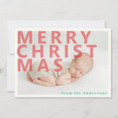 Photo de Noël simple moderne Carte de vacances (Devant)