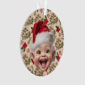 Photo de Noël sur le visage du bébé (devant)