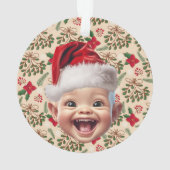 Photo de Noël sur le visage du bébé (dos)