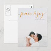 Photo de paix de Noël moderne (retour de la carte  (Devant / Derrière)