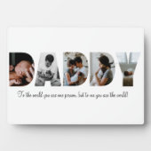 Photo de papa Collage Plaque de Fête des pères (Devant)