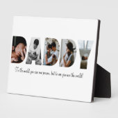 Photo de papa Collage Plaque de Fête des pères (Côté)