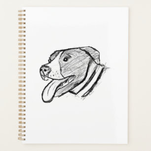 photo de pitbull dessiné à la main amateur de chie