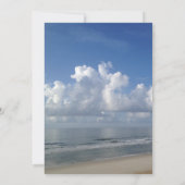 Photo de plage Reportée Mariage Nouvelle carte de  (Dos)