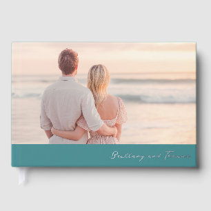 Photo de plage romantique pastel