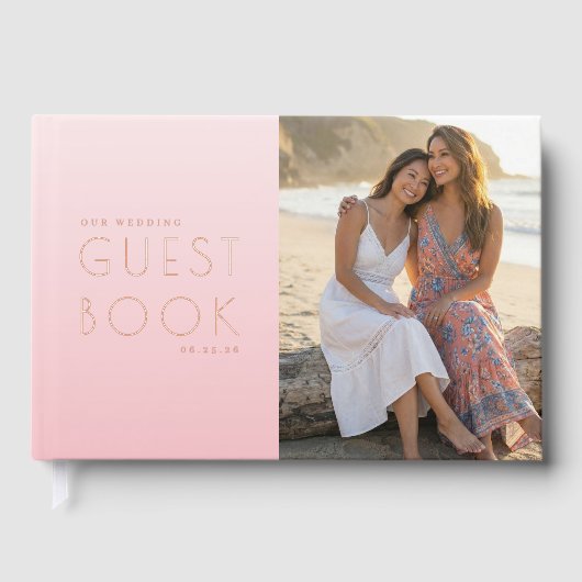 Photo de plage rose romantique (Recto)