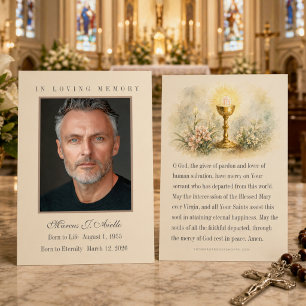 Photo de prière mémorielle funéraire catholique