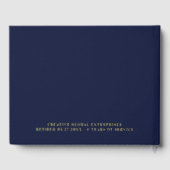 PHOTO DE RETRAITE DU MONOGRAMME CHIC BLUE MARINE (Verso)