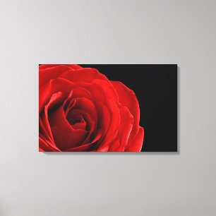 photo de rose rouge imprimé toile enveloppée