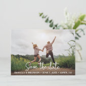 Photo de Save The Date Double Face Rustique Élégan (Debout devant)