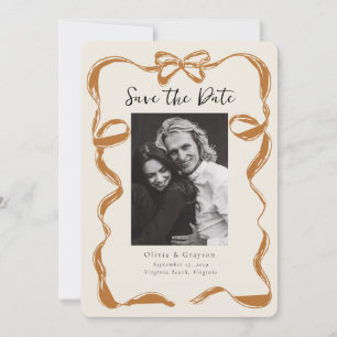Photo de Save the Date en cuivre fantaisiste à rub