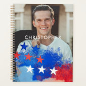 Photo de script botanique en argent bleu marine (Devant)