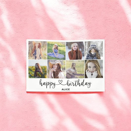 Photo de script du coeur Bannière d'anniversaire h