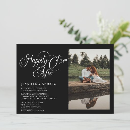 Photo de script simple | Faire-part de mariage de (Debout devant)