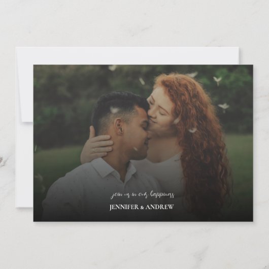 Photo de script simple | Faire-part de mariage de  (Dos)