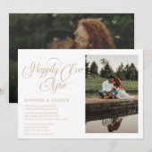 Photo de script simple | Faire-part de mariage de  (Devant / Derrière)