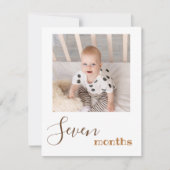 Photo de Sept Mois Première Carte Bannière Anniver (Devant)